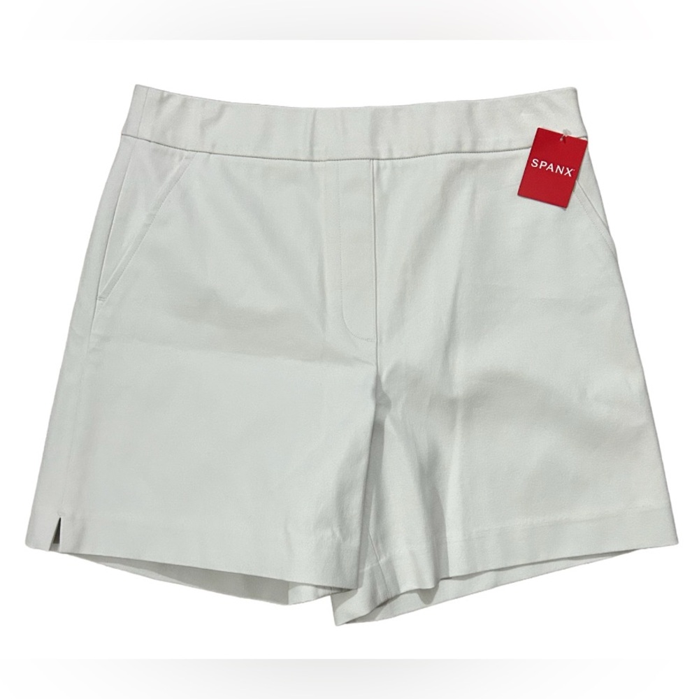 Spanx On the Go 6" White Shorts Silver Lining Technology size M - Picture 3 of 5